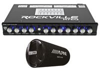 ALPINE SWT-S10 1200w 10" Car Subwoofer in Bass Tube Enclosure+7-Band Equalizer