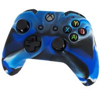 Pro Soft Silicone Protective Cover With Ribbed Handle Grip [camo Blue] /xbox One