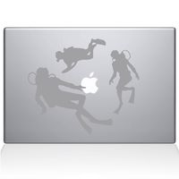 The Decal Guru 2063-MAC-13A-S Scuba Divers Decal Vinyl Sticker, Silver, 13" MacBook Air
