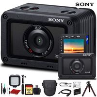 Sony Cyber-Shot DSC-RX0 II Digital Camera (DSC-RX0M2) with Bag, Tripod, 2X Extra Batteries, LED Light, 2X 64GB Memory Card, Memory Card Reader and More.