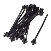 XMHF 20pcs Nylon Push Mount Car Dome Cable Zip Tie, 6.5inch Length, Black