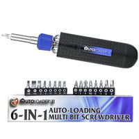 Screwdriver Multi Tool Magnetic | Multi-Bit Auto Loading Barrel Patented | Ergonomic Anti-Roll Handle With Rotating Collar | Industrial High-Grade Bit Set Bonus | Award Winning Design