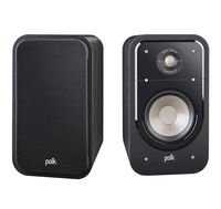 Polk Audio S20 Signature Series Bookshelf Speakers for Home Theater, Surround Sound and Premium Music, Power port technology, Detachable Magnetic Grille (Pair), Black (Renewed)