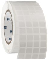 Brady THT-149-422-10 0.5" Width x 0.5" Height, B-422 Permanent Polyester, Gloss Finish White Thermal Transfer Printable Label (10000 per Roll)