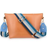 Wolven Adjustable Purse Strap Replacement Crossbody Shoulder Strap For Handbag Laptop Bag Etc (Blue Stripe)