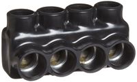 Morris Products 97574 Multi-Cable Connector, Insulated, Single Entry, Black, 4 Ports, 750 - 250 Wire Range, 5/16" Allen Hex 4 Ports, 750 - 250 Wire Range, 5/16" Allen Hex