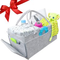 Baby Diaper Caddy Organizer - Parenting Made Easy - Large Portable Diaper Organizer to Store All Baby's Nursery Essentials to Go - Baby Diaper Bag with Zipper Pocket by Abaund