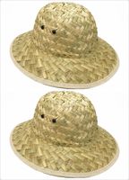 GIFTEXPRESS Adult Woven Safari Pith Hat 1 Set of 2