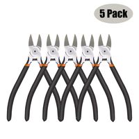 BOENFU Wire Cutter - Precision Side Cutter 6 Inch Cutting Pliers - 5 Pack
