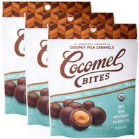 Cocomels Chocolate Sea Salt Caramel Bites, Organic Candy, Dairy Free, Vegan, Gluten Free, Non-GMO, No High Fructose Corn Syrup, Kosher, Plant Based, (3 Pack)