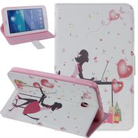 Galaxy Tab 3 Lite 7.0 Case,Butterfly Fairy and Flower Inlaid Shiny Glitter Diamond Pu Leather Flip Protective Case Cover for Galaxy Tab 3 Lite 7.0 SM-T110 / T111 7.0 Inch Tablet,Office Lady