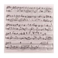 Music Notes Background Melody Music Clear Stamps for Cards Making Decoration Clear Stamps or Scrapbooking Paper Craft Tools