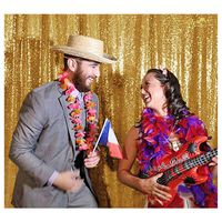 Backdrop Fabric Curtain Gold-10FTx10FT-Sequin Photo Backdrop Shimmer Curtains for Backdrop Sequin-Curtain-Backdrop~1116E