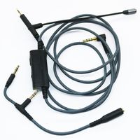 NewFantasia Cable Boom Microphone Volume Compatible with Gaming PS4 Xbox One PC Laptop Phone and Compatible with Audio Technica ATH-M50x, ATH-M40x, ATH-M70x Headphones 4.9FT