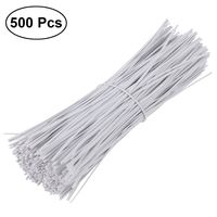 BESTOMZ 5.9" Plastic Wire Twist Ties Cable Wrap Organizer Ties, 500pcs (White)