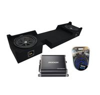 Compatible with 2004-2008 Ford F-150 Ext Super Cab Truck Kicker Comp C10 Dual 10" Sub Box Enclosure & CXA600.1 Amp (Renewed)