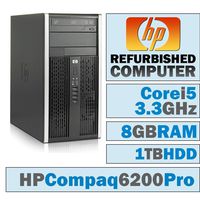 HP Desktop Computer Compaq Pro 6200 MT Intel Core i7-2600 3.40GHz 8GB DDR3 Ram 1TB Hard Drive Windows 10 Pro (Renewed)
