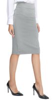 Urban CoCo Women's Elastic Waist Stretch Bodycon Midi Pencil Skirt (S, Light Gray)
