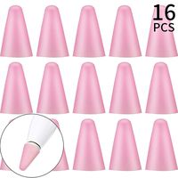 16 Pieces Nibs Writing Cover Compatible with Apple Pencil Protector for 1st & 2nd Generation, Nibs Cover for iPad Pencil Tips and Writing Protection(Pink)