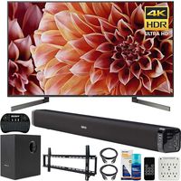 Sony XBR55X900F 55-Inch 4K Ultra HD Smart LED TV Bundle with Deco Gear 60W Soundbar, Wall Mount Kit, 2.4GHz Backlit Keyboard, 6-Outlet Surge Adapter and Screen Cleaner for LED TVs