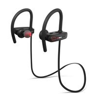 Yoshix Bluetooth Earbuds, Best Wireless Headphones for Sports, Running, or Gym. Noise Cancelling Model with mic and IPX7 Sweatproof/Waterproof and Secure Fit Earhooks w/Travel Case