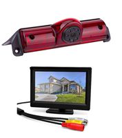 Misayaee Car Third Roof top mount brake lamp camera Brake Light Rear View Backup Camera +4.3 inch TFT Monitor Display Kit for Transporter Express/GMC SAVANA 2005-2017/Explorer Vans/Chevy Express Kit