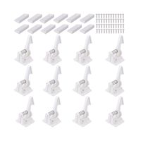 Child Safety Cabinet Locks Latches - 12 Pack,Kids Baby Proofing Lock Child Proof Drawer Locks - Cupboard Hidden Latch - Adhesive,Door Spring Lock - No Tools,Drill (White)