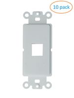 Kenuco Decora Wall Plate Keystone Insert (10 Pack, 1 Port)