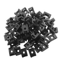 Saim Zip Tie Plastic Black 4.5mm Width Cable Tie Mount Base Saddle Type Wire Holder for Cable Management Bundling Wire 100Pcs