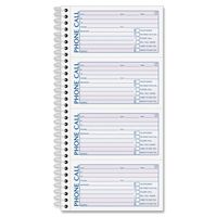 Adams Spiral Bound Phone Message Book, Carbonless Duplicate, 4 Messages per Page, 600 Sets per Book (SC1164D)