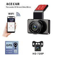 ACECAR Dual Dash Cam for Cars,Front and Rear Dual Camera with Night Vision 1080p FHD LCD Screen, Parking Monitor, Loop Recording, WDR Wide Angle Lens, Wi-Fi, G-Sensor, GPS,Motion Detection