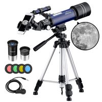 MAXLAPTER Telescope for Kids Adults Astronomy Beginners, 70mm Aperture Refractor Telescope for Astronomy, Portable Travel Telescope with Tripod, Smartphone Adapter, Two Eyepieces, Backpack