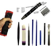 Dogxiong Opening Pry Tool Repair Kit with Non-Abrasive Nylon Spudgers and Anti-Static Tweezers, 8 Piece Set + 9IN1 1.2mm 0.8mm T5 T6 Screwdriver for HTC Samsung iPhone LG Phones Tablets