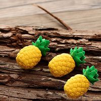 QHB Pencil Eraser 3PCS Cute Fruit Kawaii Pineapple Rubber Pencil Eraser Set Stationery Novelty Children Party Gift