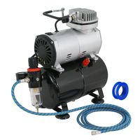 ZENY Pro 1/5 HP Airbrush Air Compressor Airbrushing Kit w/ 3L Tank and 6FT Hose Multipurpose for Spraying Cake Decorating Tattoo Nail Craft Painting