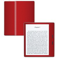 MightySkins Skin Compatible with Amazon Kindle Oasis 7" (9th Gen) - Red Carbon Fiber | Protective, Durable, and Unique Vinyl Decal wrap Cover | Easy to Apply, Remove | Made in The USA