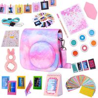 Tiessic 13 in 1 Instax Mini 9 Camera Accessories Bundles for FujiFilm Instax Mini 9 8 8+ Camera with Mini 9 Case/Album/Selfie Lens/Filters/Wall Hang Frames/Film Frames ETC - Light Starry Sky