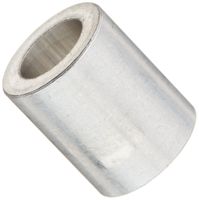 Round Spacer, Aluminum, Plain Finish, #10 Screw Size, 5/16" OD, 0.192" ID, 3/8" Length (Pack of 10)