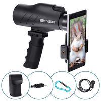BNISE 10x50 High Power Monocular for Adults Waterproof Telescope with Smartphone Adapter Mounting Case Accessories Strap Handle Carabiner for Military Marine Hunting