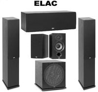 (1 Pair) ELAC F6.2 2.0 Floorstanding + ELAC C6.2 Center-Channel + ELAC B6.2 2.0 Bookshelf + ELAC 2.0 SUB3030 1000 Watt Subwoofer Bundle