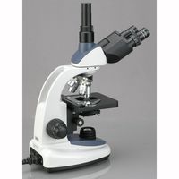AmScope T380C Professional Compound Trinocular Microscope, 40X-2500X Magnification, WF10x and WF25x Eyepieces, Brightfield, LED Illumination, Abbe Condenser, Double-Layer Mechanical Stage, 85-265V Wide-Voltage Power Supply