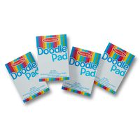 Melissa & Doug Doodle Paper Pad, 4-Pack of Compact Drawing Pads, Pages Tear Cleanly, 50 Sheets per Pack, 6 × 9 inches, Great Gift for Girls and Boys - Best for 3, 4, 5 Year Olds and Up