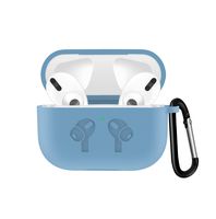 UPOLS Compatible with AirPods Pro Case, Protective Cover with Keychain, Bounce Carrying Case for Apple AirPods Pro Charging Case [2019 Release] Soft Slim Silicone Case Skin with (Light Blue)