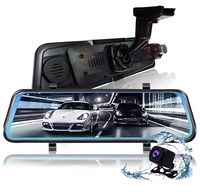 Auto Camera Dash cam 9.66 Inch Full HD Front 1080P and Rear 1296P Media Screen with Bracket, 170°Wide-angle Lens 150° Rearcam, Parking Monitor, Loop Recording, G-sensor,Motion Detection & Night Vision