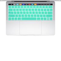Masino Silicone Keyboard Cover Skin for New MacBook Pro 13" A1706 Model 15"Model A1707 with Touch Bar - Released in Oct. 2016 (South Korean Language, Turquoise Blue)