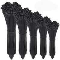 LaiShuo Zip Ties, 500 Pcs Adjustable Durable Self locking Black Nylon Zip Cable Ties for Home Office Garage Workshop Heavy Duty