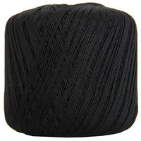 Threadart 100% Pure Cotton Crochet Thread - SIZE 3 - Color 13 - BLACK -2 sizes 27 colors available