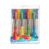 Melissa & Doug Jumbo Paint Brush Set (Arts & Crafts, Easy-to-Grip Handles, Ideal for Beginners, Handy Storage Pouch, Great Gift for Girls and Boys - Best for 2, 3, and 4 Year Olds)