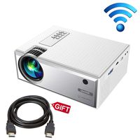Projector, Queretek Video Projector 2800Lux WiFi Direct, HD Projector Mini Home Theater Projector Support 1080P, with HDMI Cable USB VGA AV, Compatible Laptop Tablet Smartphone Amazon Fire TV Stick