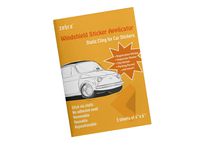 Zebra Windshield Sticker Applicator - Static Cling for Stickers, 4 Inch by 6 Inch Clear Films, Works with Registration Sticker, Inspection Sticker, City Sticker and Parking Permit, Pack of 3 Sheets
